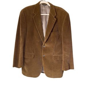 90s Vintage Chaps Ralph Lauren Olive Green Corduroy Blazer Jacket Size 40R